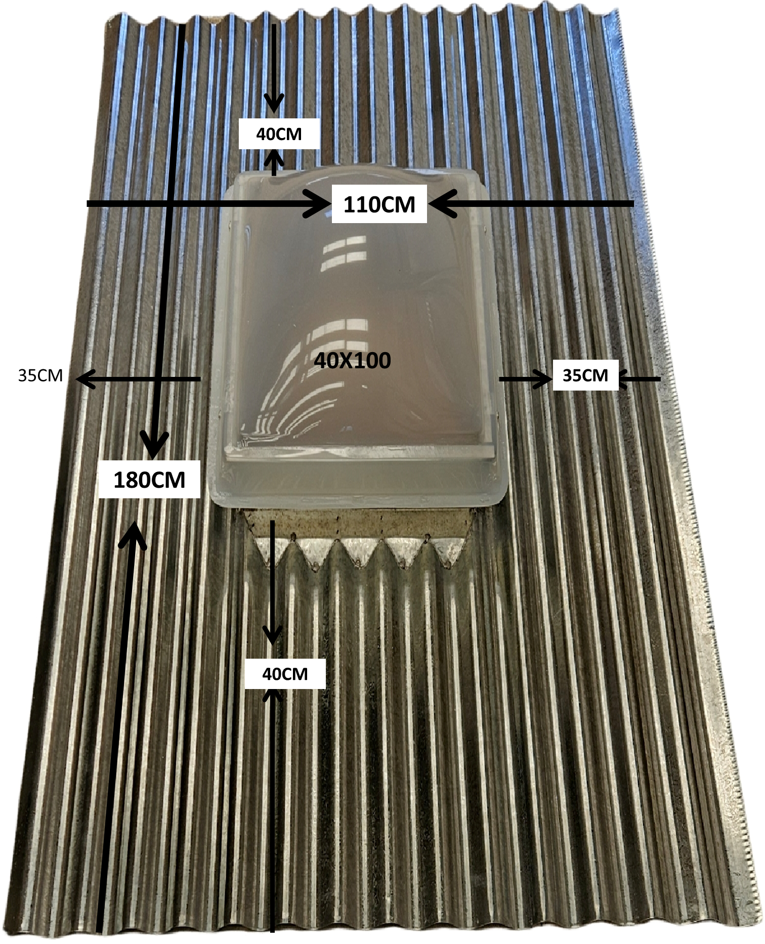 BASE ACANALADA 40X100