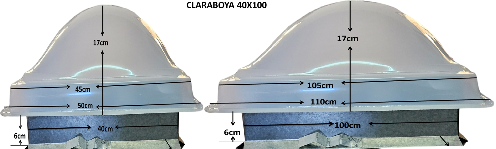 claraboya 40x100