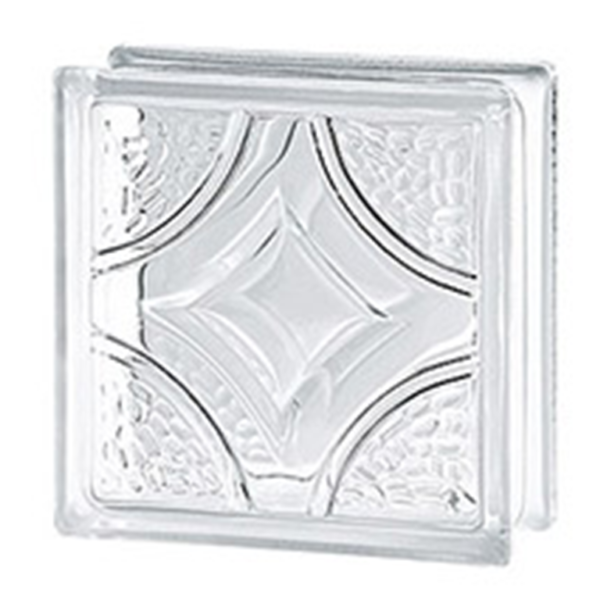 Ladrillo de vidrio 19x19x8cm modelo Deco