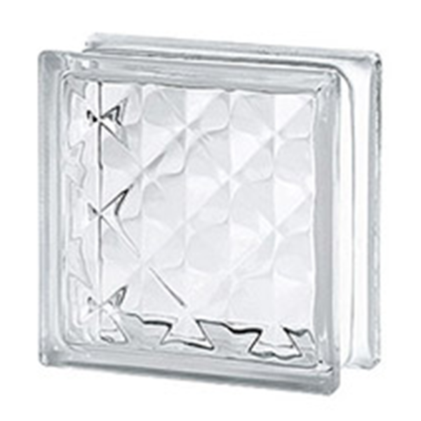 Ladrillo de vidrio 19x19x8cm modelo Piramidal