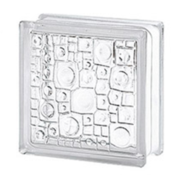 Ladrillo de vidrio 19x19x8cm modelo Sponge