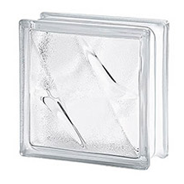 Ladrillo de vidrio 19x19x8cm modelo Stella